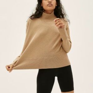 Everlane Square Turtleneck in camel